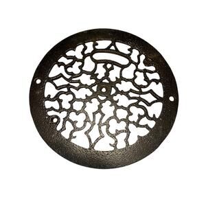 Antique Round Wrought iron Decorative Floor Grate Heat Register Wall Cover